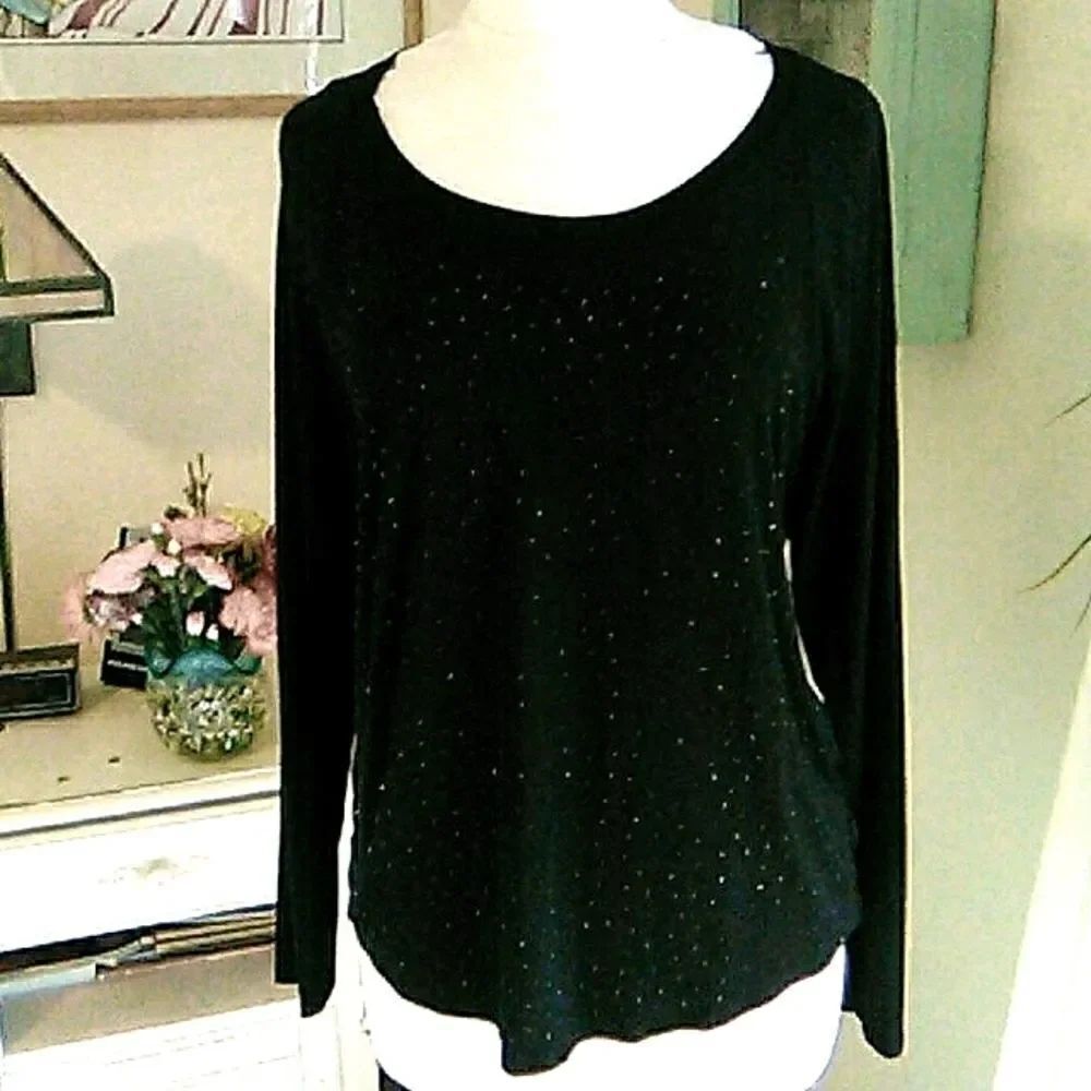 NWT Michael Stars Bamboo  Embellished Top
